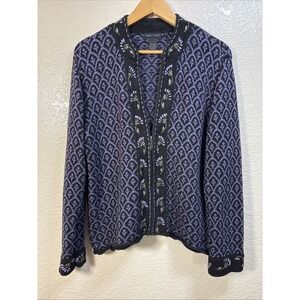 Nomadic Traders Xl Purple Wooven‎ Zip Up Jacket